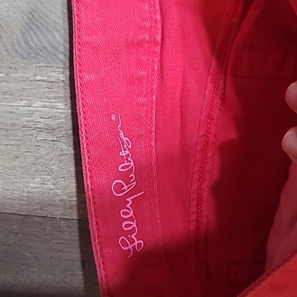 Lilly Pulitzer Worth Straight Jeans in Azalea Size 14 - Picture 5 of 8